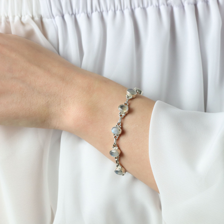 Brățară din argint antichizat cu Piatra Lunii [0]