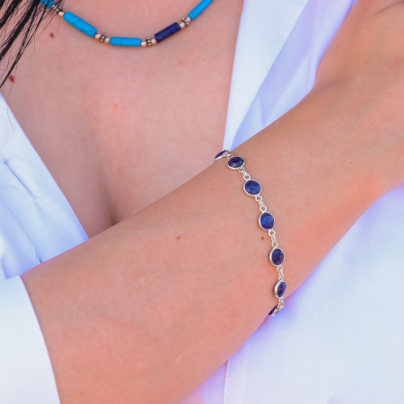 Bratara din argint cu Lapis Lazuli [0]