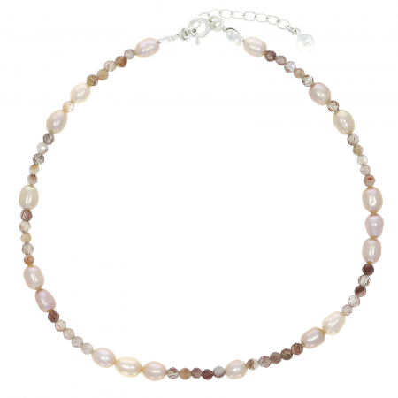 Bratara argint moderna cu perle de cultura rose sidefat [1]