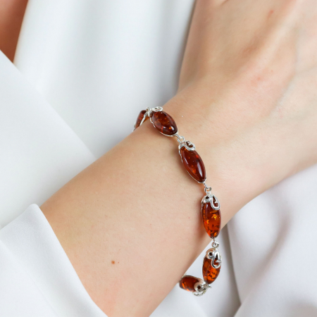 Bratara din argint cu chihlimbar [0]