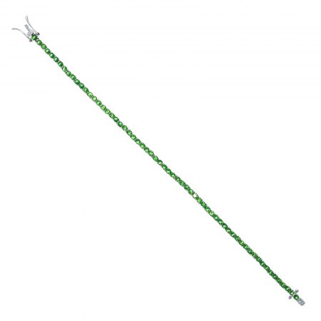Brățară argint rodiat 925 cu zirconiu verde [2]