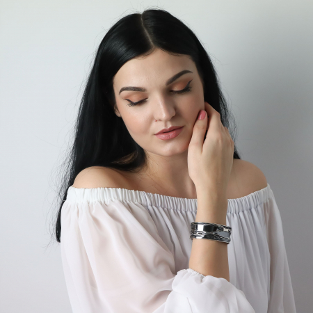 Brățară argint rodiat statement [1]