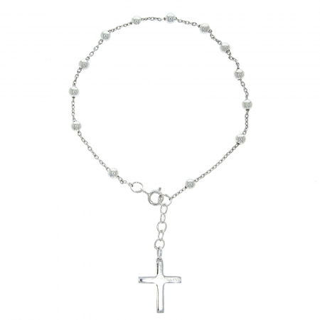 Brățară Mărgele Argint și Cruce [1]