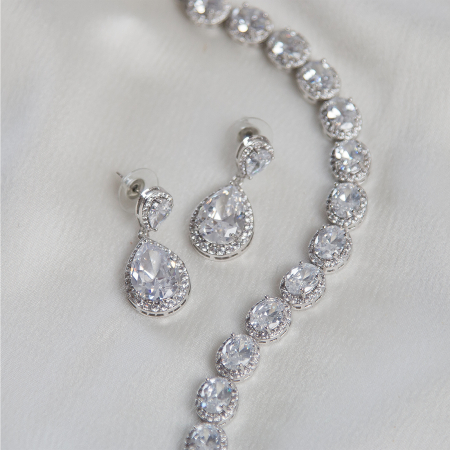 Brățară de mireasă cu zirconii incolore [4]