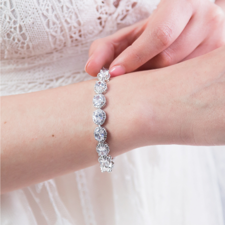 Brățară de mireasă cu zirconii incolore [1]