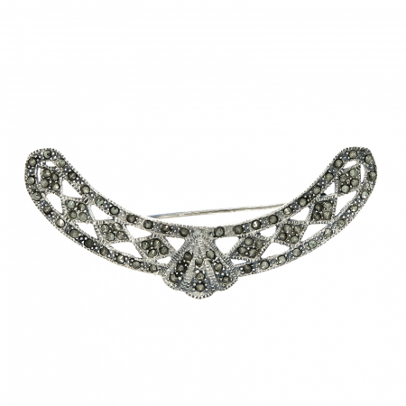 Brosa argint antichizat cu marcasite [1]