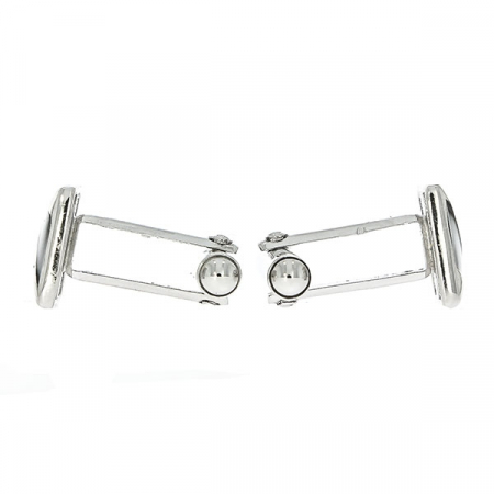 Butoni dreptunghiulari din argint cu piatra neagra [3]