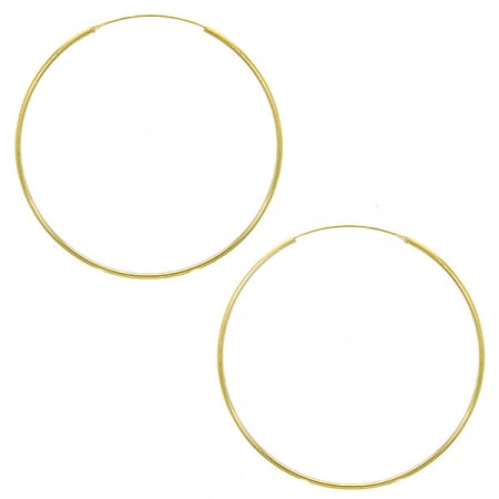 Cercei cercuri subțiri maxi size din argint placat cu aur [0]