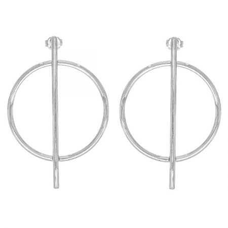 Cercei moderni din argint cu tijă și cerc [1]