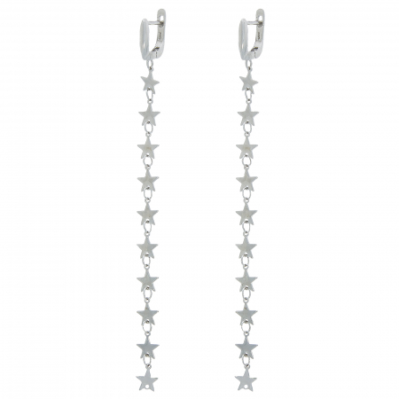 Cercei lungi din argint cu stele [2]