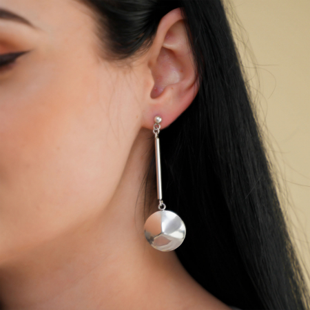 Cercei din argint cu elemente geometrice [1]