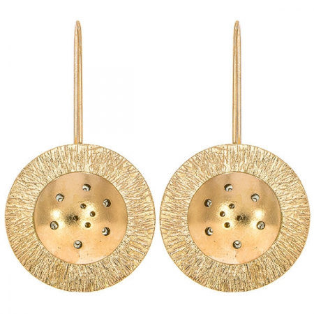 Cercei moderni eleganți din argint placat cu aur rose [2]