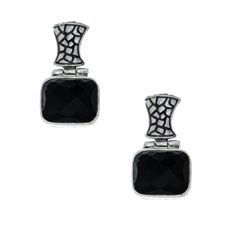 Cercei dreptunghiulari cu onix fațetat [1]