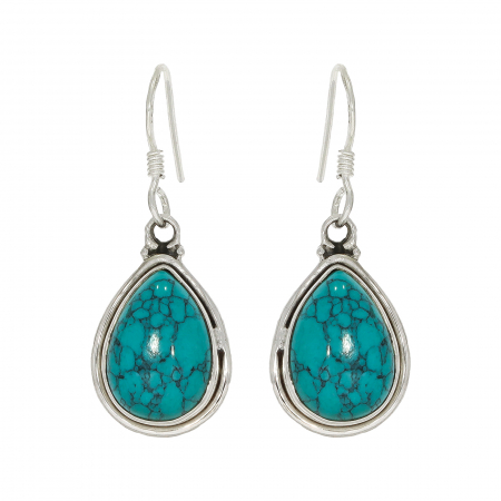 Cercei din argint cu howlit [0]