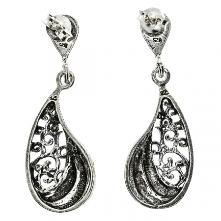 cercei-lungi-argint-antichizat-motive-florale-janette [3]