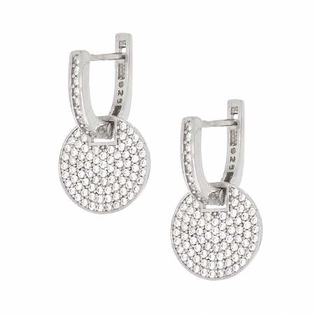 Cercei din argint 925 cu zirconii strălucitoare [0]