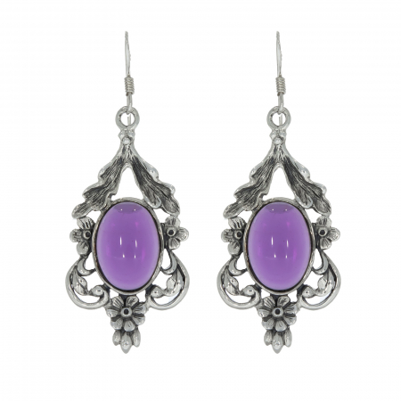 Cercei Argint Oriental cu Ametist [1]