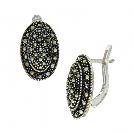 Cercei pe lob cu marcasite [1]