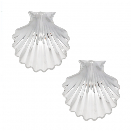 Cercei din argint în forma de scoica. [3]