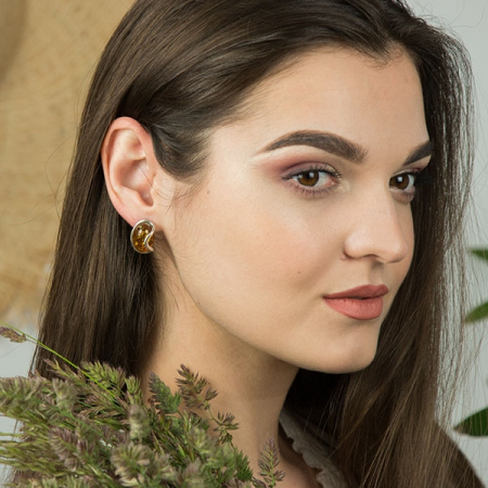 Cercei argint pe lob cu chihlimbar baltic natural [3]