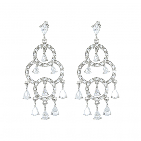Cercei argint tip candelabru cu zirconii [1]