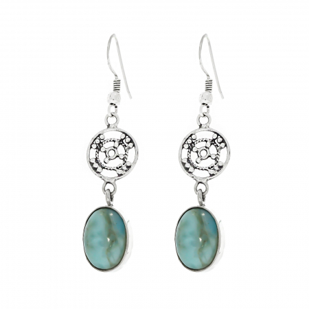 Cercei din argint unicat cu larimar [1]