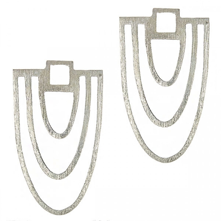 Cercei model candelabru din argint satinat mat [0]