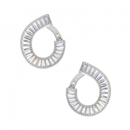 Cercei semirotunzi cu cristale de zirconiu [1]