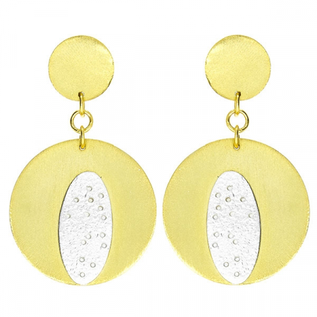 Cercei din argint placat cu aur, moderni, eleganți [1]