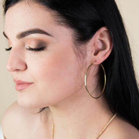 Cercei rotunzi din argint aurit [1]