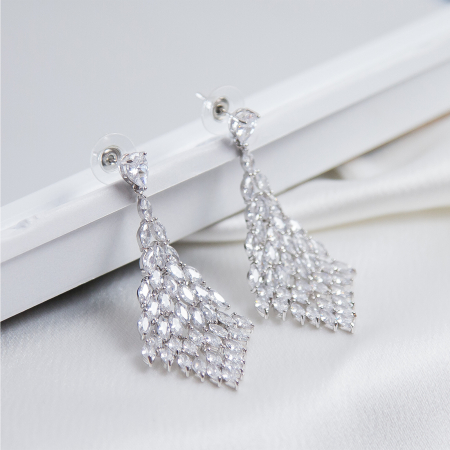 Cercei candelabru cu cristale strălucitoare [2]