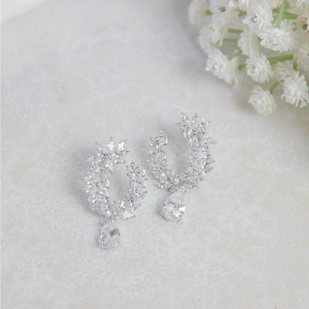 Cercei eleganți, cu cristale, pentru mireasă [2]