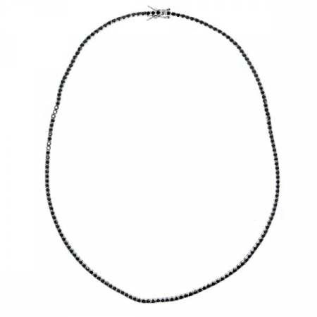 Colier Argint Tennis cu Zirconii Negre [3]