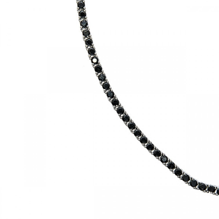 Colier Argint Tennis cu Zirconii Negre [1]