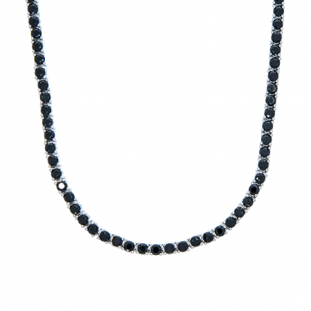 Colier tennis din argint cu cristale negre [1]