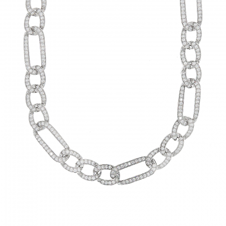 Colier argint rodiat cu zale încrustate cu zirconii [2]