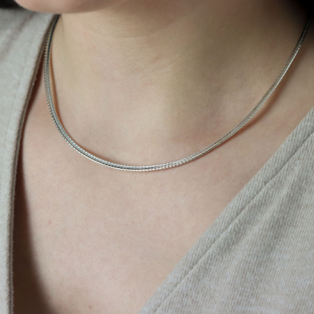 Lant din argint la baza gatului [1]