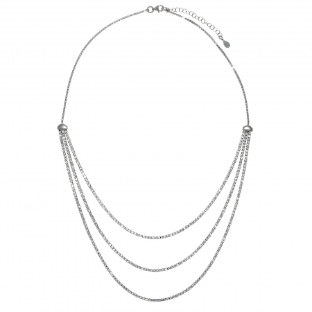 Colier multișir tennis din argint rodiat cu zirconii [3]