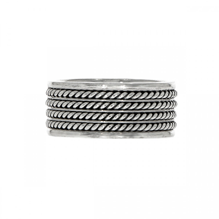Inel din argint stil verighetă [0]