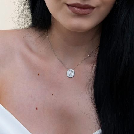 Lănțișor din argint cu bănuț personalizat [1]