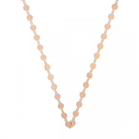 Lant cu banuti din argint placat cu aur rose [0]