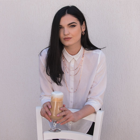 Lant lung cu banuti din argint placat cu aur rose [1]