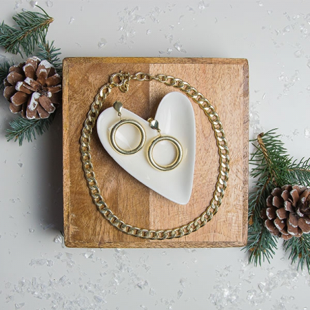 Colier choker din argint placat cu aur [3]