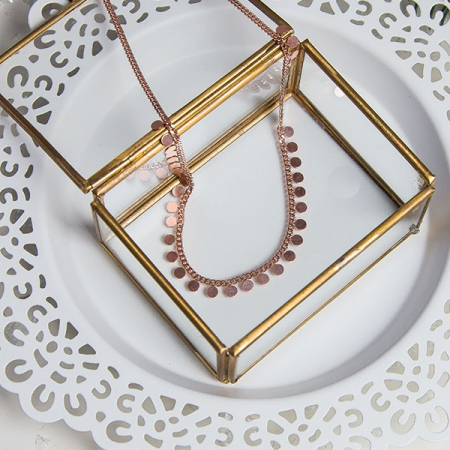 Lantisor tip salba din argint placat cu aur rose [4]