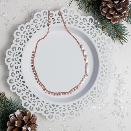 Lant tip salba din argint placat cu aur rose [6]