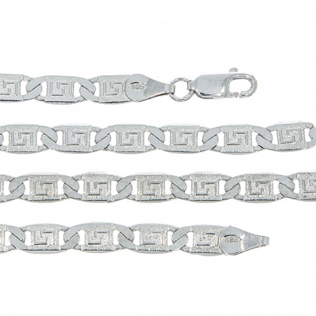 Lanț bărbătesc din argint elegant cu plăcuțe cu motive grecești [2]