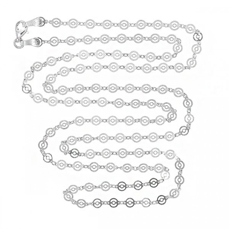 Lant cu banuti dantelati din argint rodiat [3]