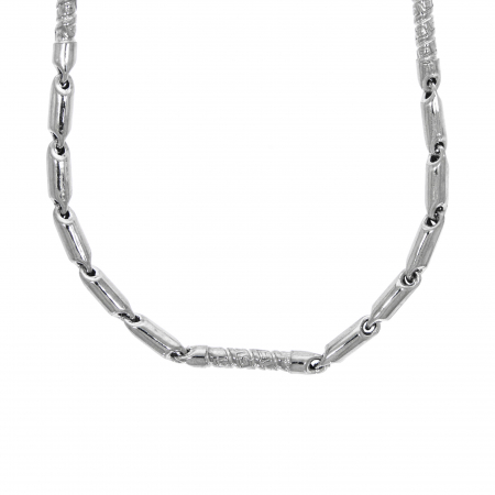 Lanț din argint pentru bărbați cu elemente tubulare electroformate [1]