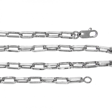 Lanț argint bărbătesc cu zale dreptunghiulare [1]