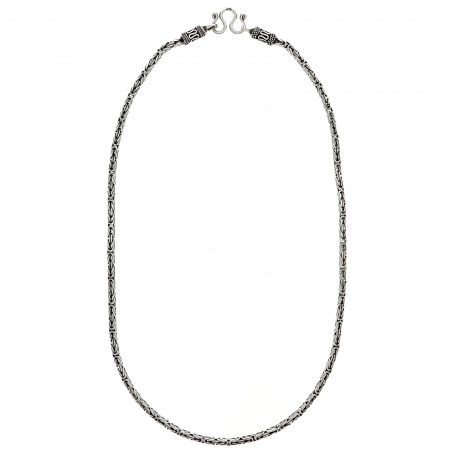 Lant argint cu zale impletite pentru barbati [1]